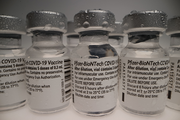 vials of Pfizer COVID vaccine